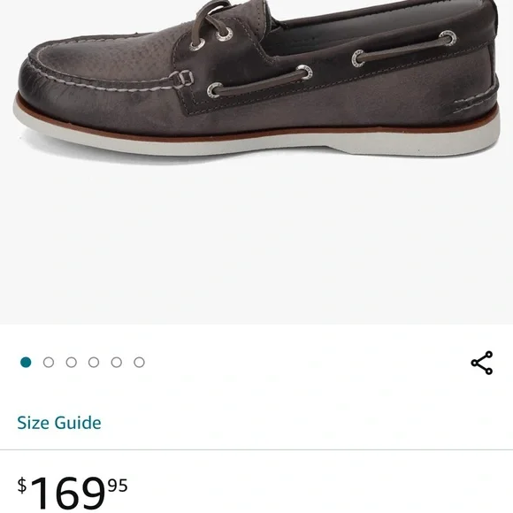 New Mens Sperry Top-Slider shoe in Navy blue leather, brown and light blue - Picture 4 of 4